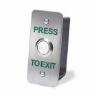 SRS Narrow Stainless Steel Press To Exit Button, Flush (Screw)