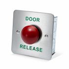 SRS Stainless Steel Red Dome Door Release Exit Button, Flush Mount
