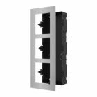 HIK Stainless Steel Flush Mount Box for Three Module Station