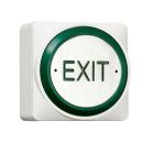 RGL white plastic EXIT button with large push plate