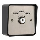 RGL Auto/Off/Open Latching Key Switch with Stainless Steel Plate