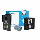 CAME BPT VR ZAMAK MTM 10-Way Video Flush Kit with Keypad &amp;amp; Black Opale