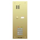 Comelit 1 button, VR brass name window iKall audio + keypad