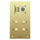 Comelit VK6504 | 4 Button, VR Brass Engravable iKall Video Panel