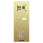Comelit 1 button, VR brass name window iKall video + keypad
