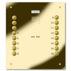 Entryphone 16 Button Laser Engraved Entrance Panel - Gold (241 x 292)