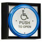 RGL Stainless Steel Blue DDA Exit Button with Radio Receiver