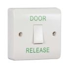 RGL white plastic, light switch style DOOR RELEASE button