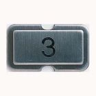 SRS Stainless Steel Engraved Name Plate With The Number 3