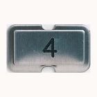 SRS Stainless Steel Engraved Name Plate With The Number 4