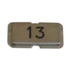 SRS Stainless Steel Engraved Name Plate With The Number 13