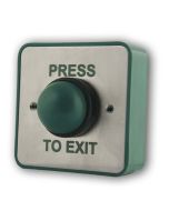 RGL stainless steel with large green dome PUSH TO EXIT button