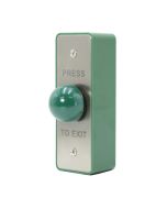 SRS Surface/Flush Narrow Stainless Steel Press To Exit, Dome Button