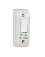 RGL architrave white plastic, light switch style DOOR RELEASE button