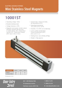 10001-ST Mini Stainless Steel Magnets Brochure