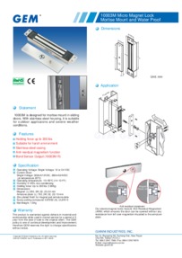 EM10003M Surface fix micro magnet 12V Brochure