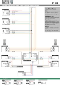 SRS audio installation diagram.  n way, 2 entrances with DC50 keypad