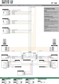 SRS audio installation diagram.  n way, 2 entrances with DC250 Access Control