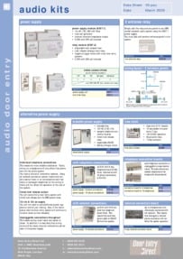 SRS - Audio Door Entry power supplies - leaflet
