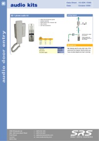 SD720 Audio door entry kits - leaflet