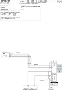 SD 3000 series (1 way) video wiring diagram with VR panel and built in proximity reader