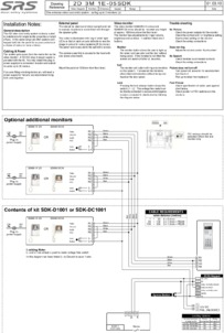 SDK video kit wiring diagram (with DC50 keypad)