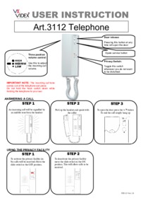 Videx Instruction Manual For V-3112