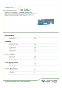 Comelit 3262/1 data sheet