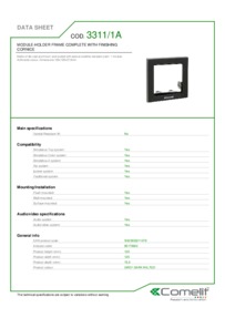 Comelit 3311/1A data sheet