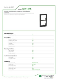 Comelit 3311/2A data sheet