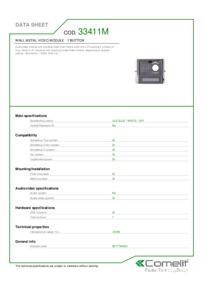 Comelit 33411M data sheet