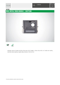 Comelit 33412M data sheet