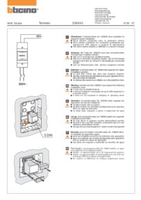 Bticino installation manual for 336842