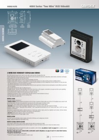 Videx 4000 Series Two Wire BUS Videokit brochure