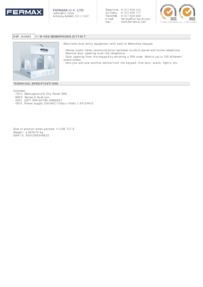 Fermax 4982. 1 WAY VDS MEMOPHONE AUDIO KIT
