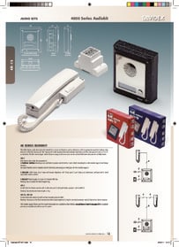 Videx 4000 Series audio kit brochure