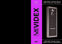 Videx 4000 series AUDIO & VIDEO Manual (118 pages)