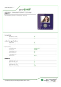 Comelit 6101F data sheet