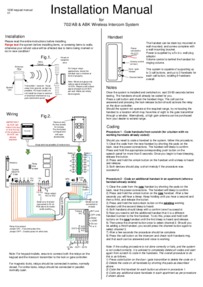 AES 702 AB & ABK installation manual