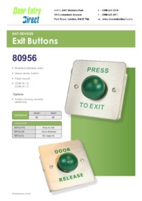 SRS - 80956 Green Dome egress buttons leaflet