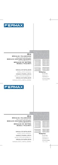Fermax instruction manual for skyline pushbutton module Art. 7373