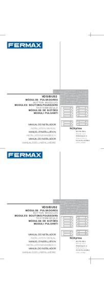 Fermax instruction manual for skyline Art. 7368