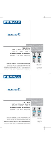 Fermax instructions for Skyline VDS-BUS2 display keypad Art. 7447
