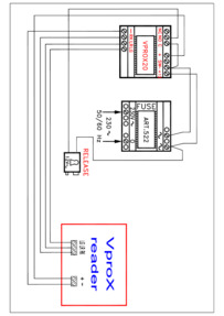 Videx KSX1 Wiring Diagram - VPROX & VPROX20, 522 12V AC PSU.