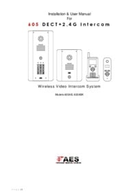 AES 605 Installation Manual