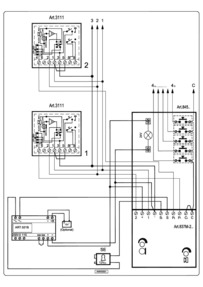 Videx 837 series Audio Wiring Diagram - 1 x Entrance, n x phones, 521B PSU (battery backup)