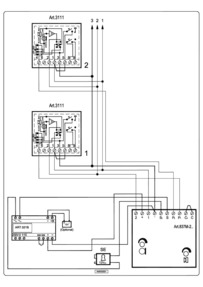 Videx 837 series Audio Wiring Diagram - 1 x Entrance, 1 or 2 x phones, 521B PSU (battery backup)