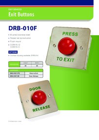 Red exit button brochure