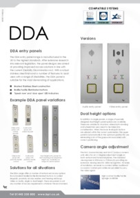 BPT VR DDA entry panels Brochure