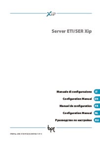 Configuration manual for Server ETI/SER Xip

